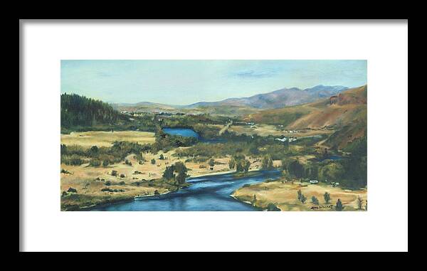 Dam Framed Print featuring the painting What A Dam Site by Lori Brackett