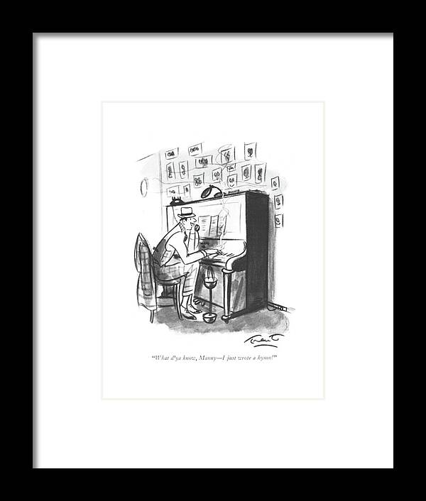 110262 Wte W.p. Trent Framed Print featuring the drawing What D'ya Know by W.P. Trent, Jr.