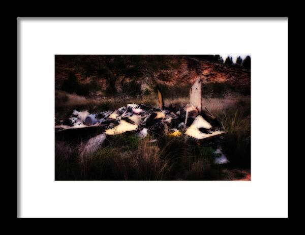 Land Framed Print featuring the painting What Is It - Series III by Doc Braham