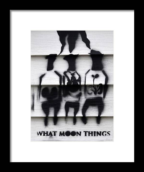 Graffiti Framed Print featuring the photograph What Moon Things by JoAnn Lense