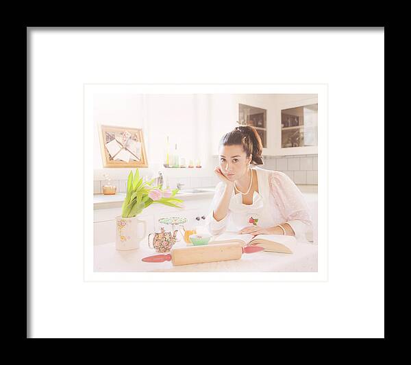 Fifties Kitchen Framed Print featuring the photograph Her Perfect Little Life by Theresa Tahara