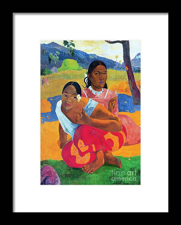 Post-impressionist Framed Print featuring the painting When Are You Getting Married by Paul Gauguin