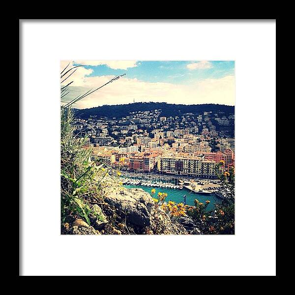 Blue Framed Print featuring the photograph When In Nice... #nice #france by Susan OToole
