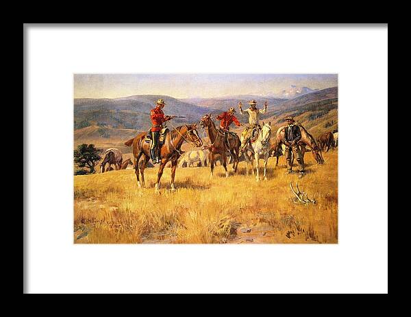When Law Dulls The Edge Of Chance Framed Print featuring the digital art When Law Dulls the Edge of Chance by Charles Russell