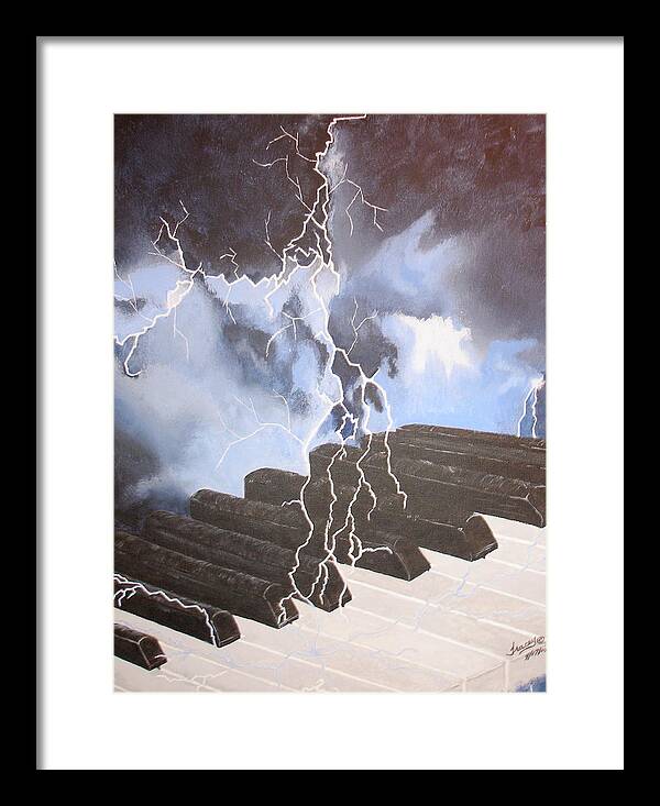 Music Inspiration Framed Print featuring the photograph When Lightning Strikes by Tracey Osborne