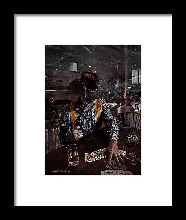 Cowboy Framed Print featuring the photograph When Smoking In Bars Was Still Legal by Aleksander Rotner