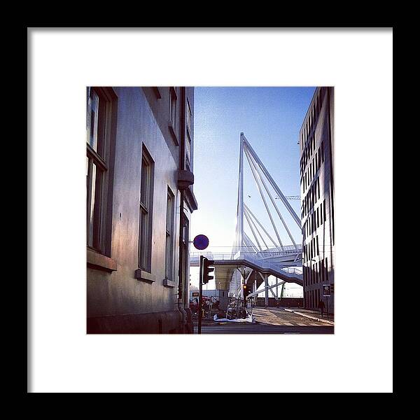 Oslogram Framed Print featuring the photograph Where The Old Part Of Town Meets The by Elisabeth Ostreng
