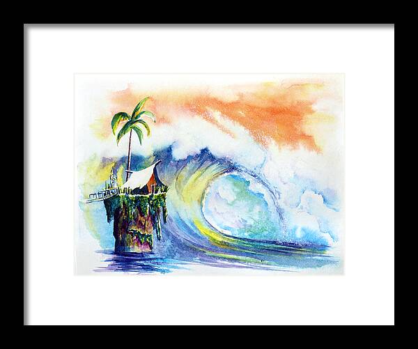Surf Framed Print featuring the painting Where the Wild Ones Call Home by Nelson Ruger