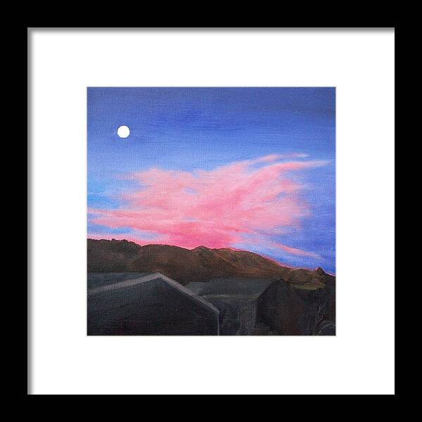 Sun And Moon Framed Print featuring the painting While You Were Sleeping by Irene Corey