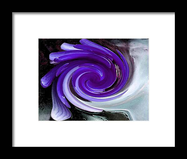 Blue Framed Print featuring the photograph Whirlaway - Blue by Carolyn Jacob
