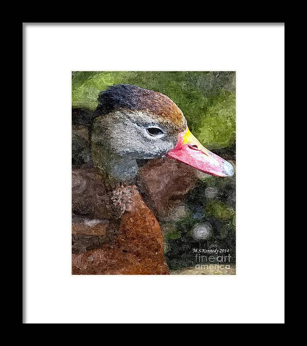 Whistling Duck Framed Print featuring the photograph Whistling Duck by Michael Kennedy