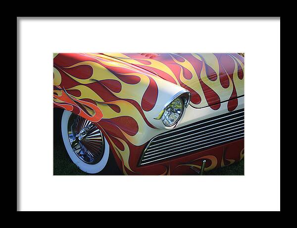 Transportation Framed Print featuring the photograph White And Yellow Flames by Douglas Miller