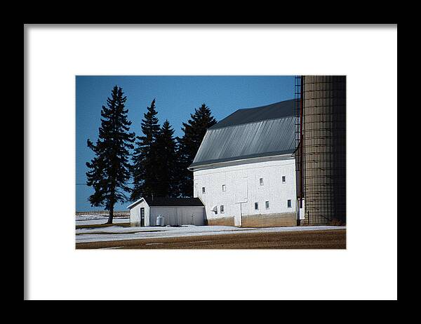 White Barn Framed Print featuring the photograph White Barn by Tracy Winter
