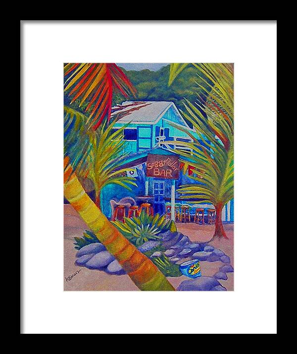  White Bay Framed Print featuring the painting White Bay B.V.I. by Kandy Cross