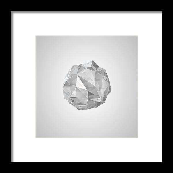 White Crystal Framed Print featuring the digital art White Crystal by Thomas Richter