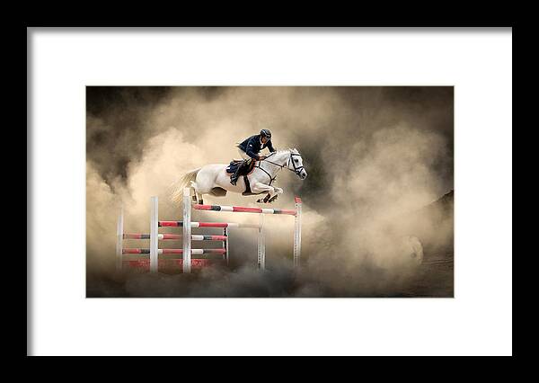 Horse Framed Print featuring the photograph White Horse by Arif ??nsal