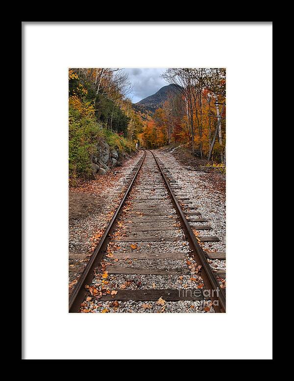 White Mountains Framed Print featuring the photograph White Mountains Railroad Tracks by Adam Jewell