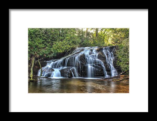 White Owl Falls Framed Print featuring the photograph White Owl Falls by Chris Berrier
