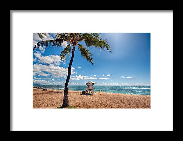 Hawaii Framed Print featuring the photograph White Plains Beach by Dan McManus