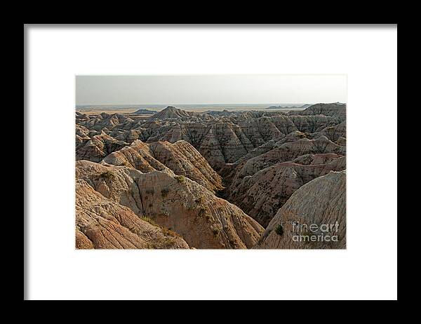 Afternoon Framed Print featuring the photograph White River Valley Overlook Badlands National Park by Fred Stearns