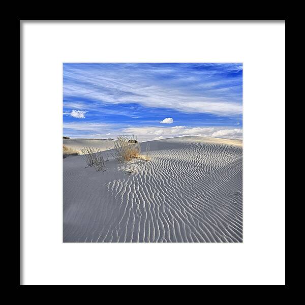 New Mexico Framed Print featuring the photograph White Sand and Blue Sky by Wendell Thompson