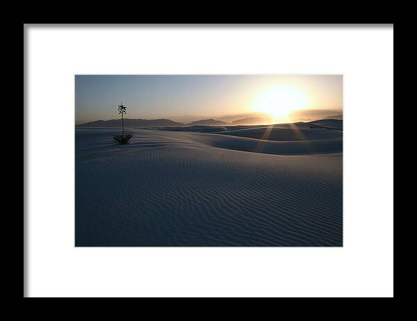 Ripples Framed Print featuring the photograph White Sands near sunset by Jetson Nguyen