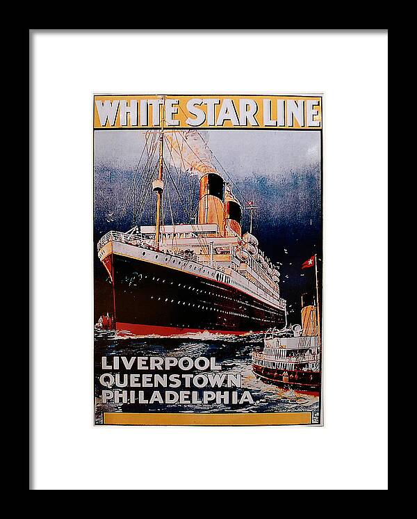 Titanic Framed Print featuring the photograph White Star Line Poster 1 by Richard Reeve