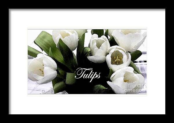 White Tulips Framed Print featuring the photograph White Tulips by Joan-Violet Stretch