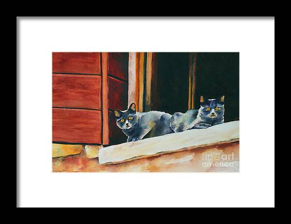 Painting Framed Print featuring the painting Who Are You by Glenyse Henschel