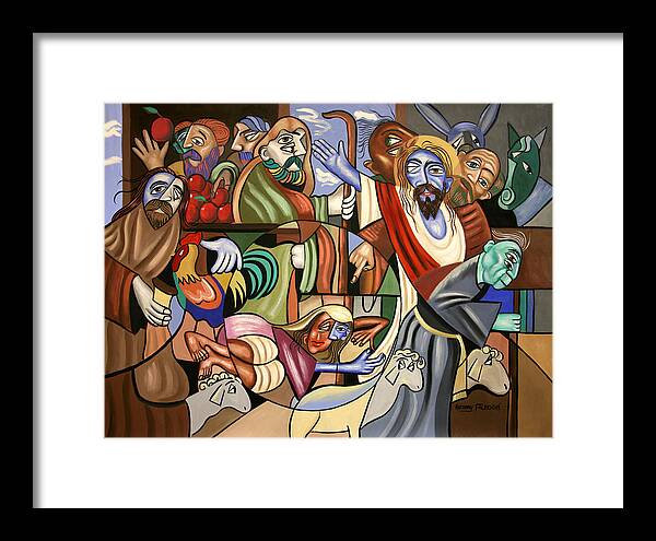Who Touched Me Framed Print featuring the painting Who Touched Me by Anthony Falbo