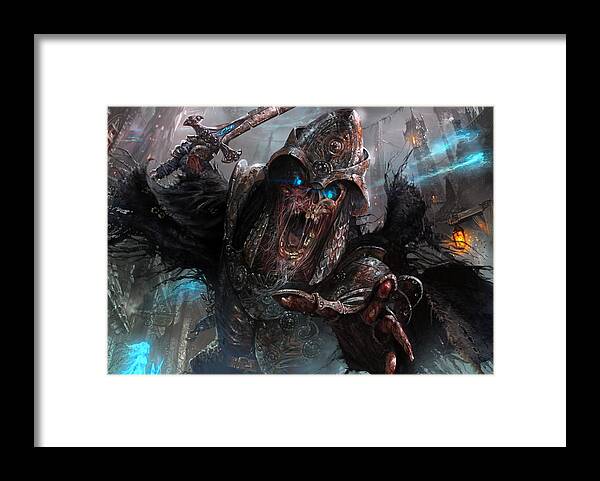 Magic The Gathering Framed Print featuring the digital art Wight of Precinct Six by Ryan Barger