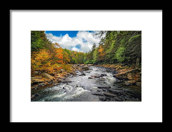 Autumn Framed Print featuring the photograph Wild Appalachian River by Patrick Wolf