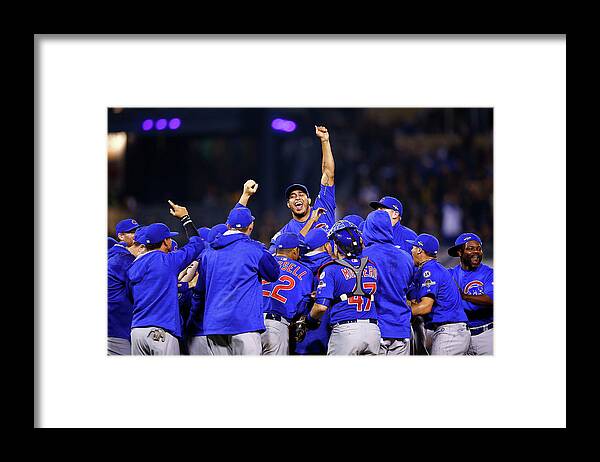 Playoffs Framed Print featuring the photograph Wild Card Game - Chicago Cubs V by Jared Wickerham
