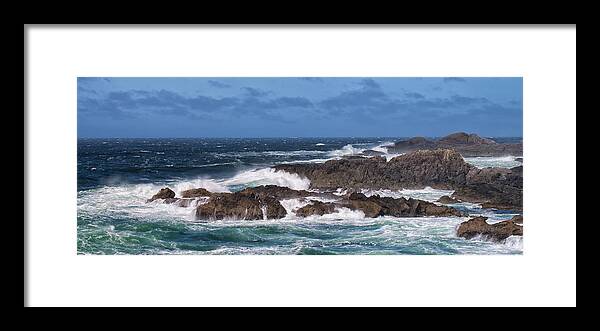 Ucluelet Framed Print featuring the photograph Wild Pacific Surf by Allan Van Gasbeck