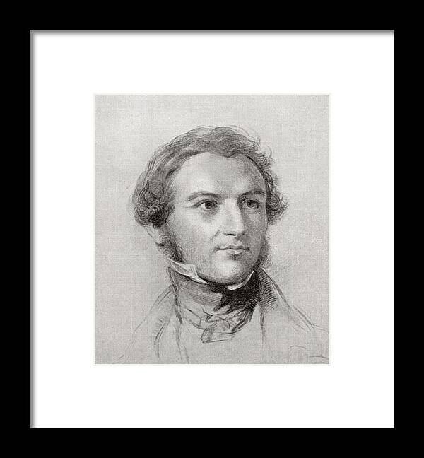 William Ewart Gladstone Framed Print featuring the drawing William Gladstone by English School