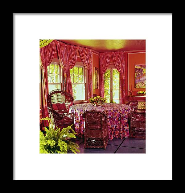 Interior Framed Print featuring the photograph William F. Buckley Jr.'s Dining Room by Ernst Beadle