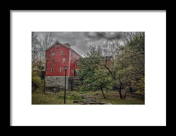 Buildings Framed Print featuring the photograph Williamsville Water Mill 7D08149hdr by Guy Whiteley
