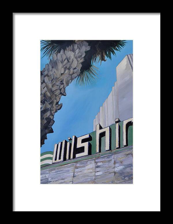 Urban Art Framed Print featuring the painting Wilshire by Lindsay Frost