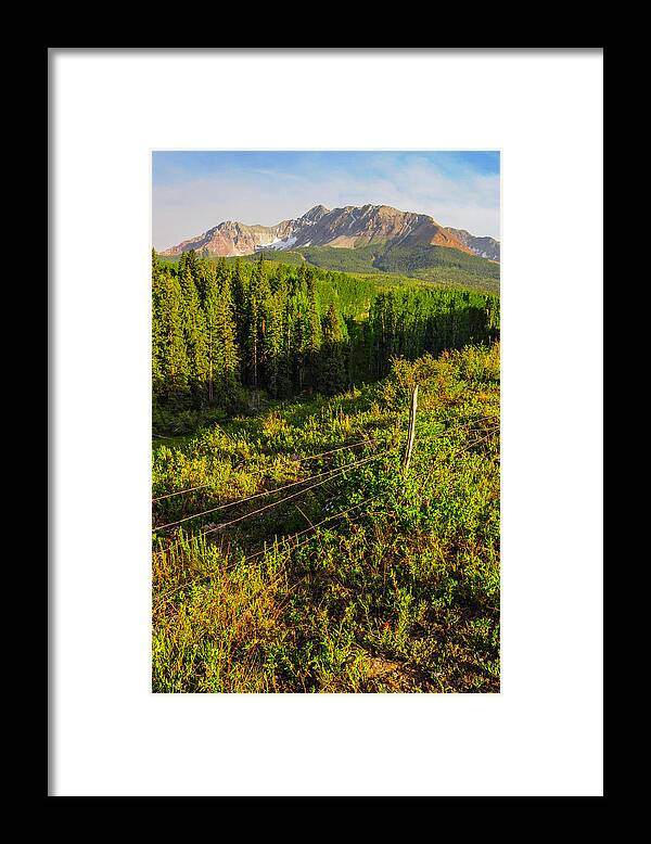 Wilson Framed Print featuring the photograph Wilson Peak in Summer by Aaron Spong