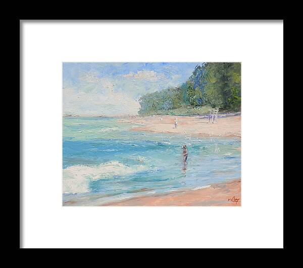 Nature Framed Print featuring the painting Wind and Waves by Michael Camp