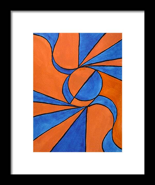 Abstract Framed Print featuring the painting Wind by Peggy King