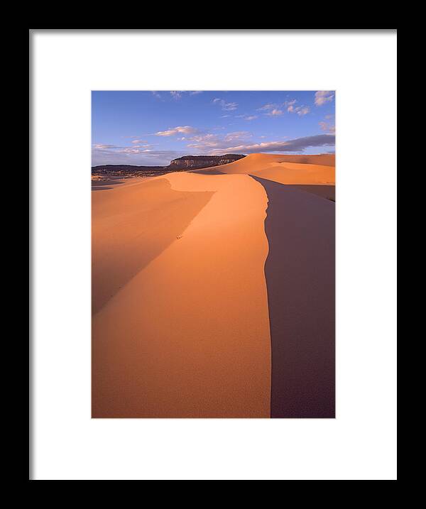 Feb0514 Framed Print featuring the photograph Wind Ripples Coral Pink Sand Dunes by Tim Fitzharris