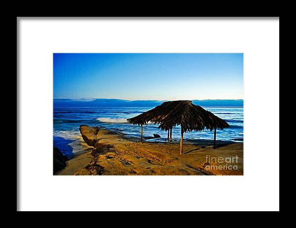 Windansea Framed Print featuring the photograph Windansea Beach Palapa by Kelly Wade
