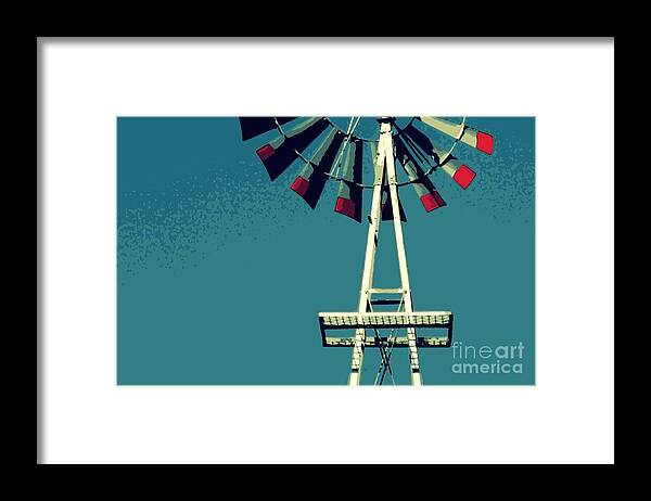 Windmill Framed Print featuring the digital art Windmill by Valerie Reeves