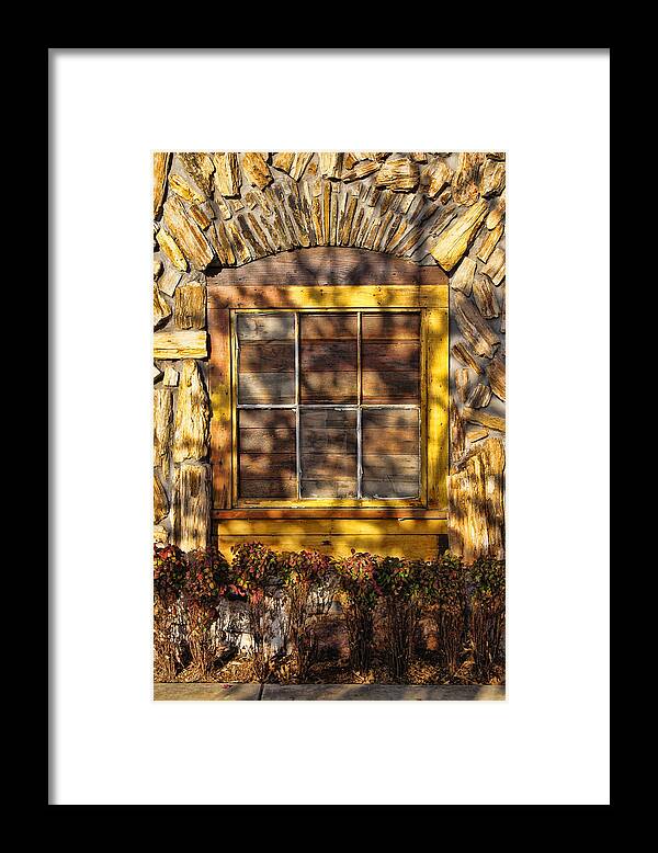 Window Framed Print featuring the photograph Window at Babe's Chicken by Kathy Churchman