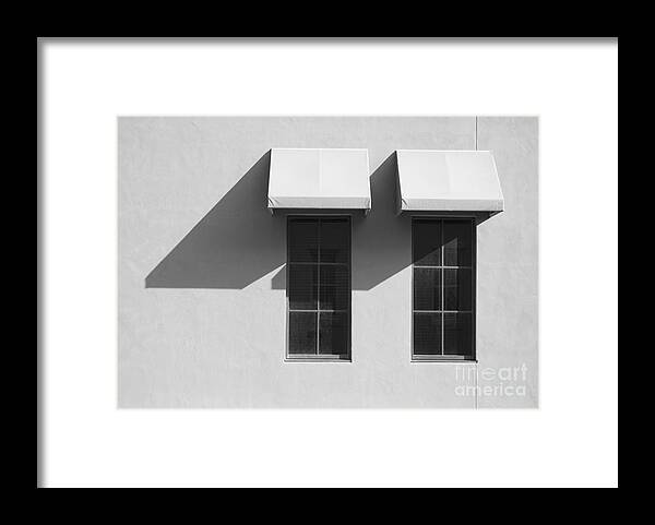 Windows Framed Print featuring the photograph Window Awnings Shadows by Tom Brickhouse