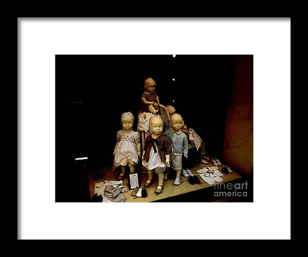 Children Framed Print featuring the photograph Window Dressed by Tony Ruggiero