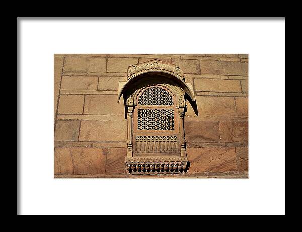 Window Framed Print featuring the photograph Window India by Henry Kowalski