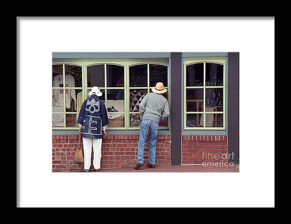 Window Shoppers Framed Print featuring the photograph Window Shoppers by James B Toy