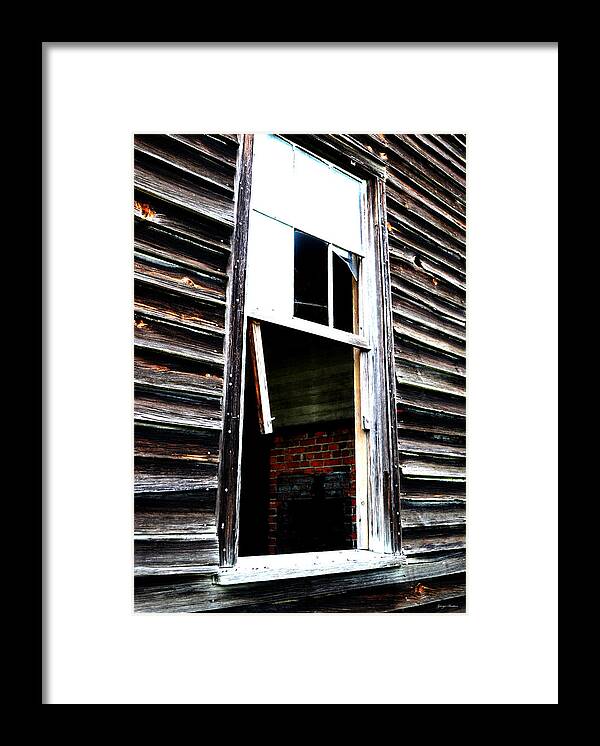 Broken Framed Print featuring the photograph Window To The Past 001 by George Bostian